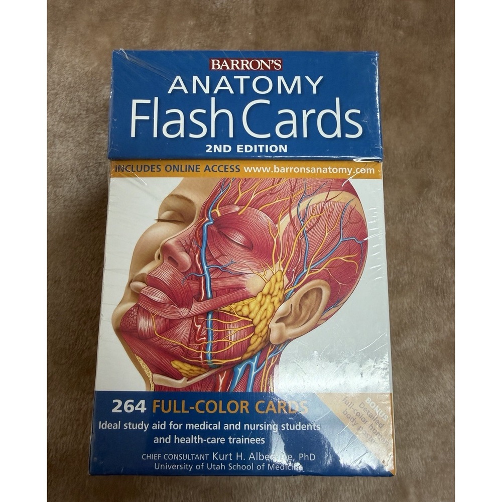 New Barton's Anatomy Flash Cards 3nd Edition 264 full Color Cards